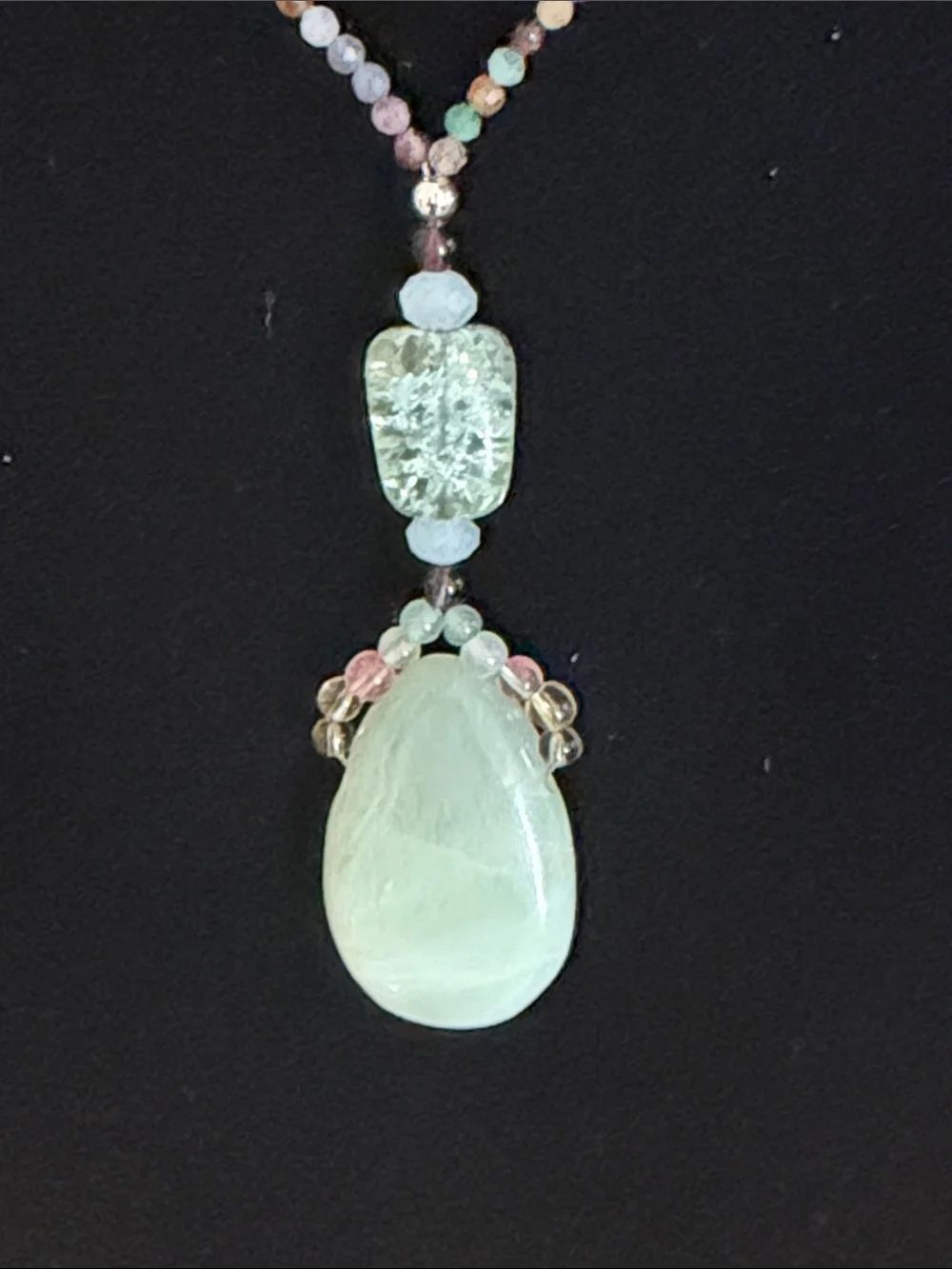 Natural stone pendant necklace 16 inches